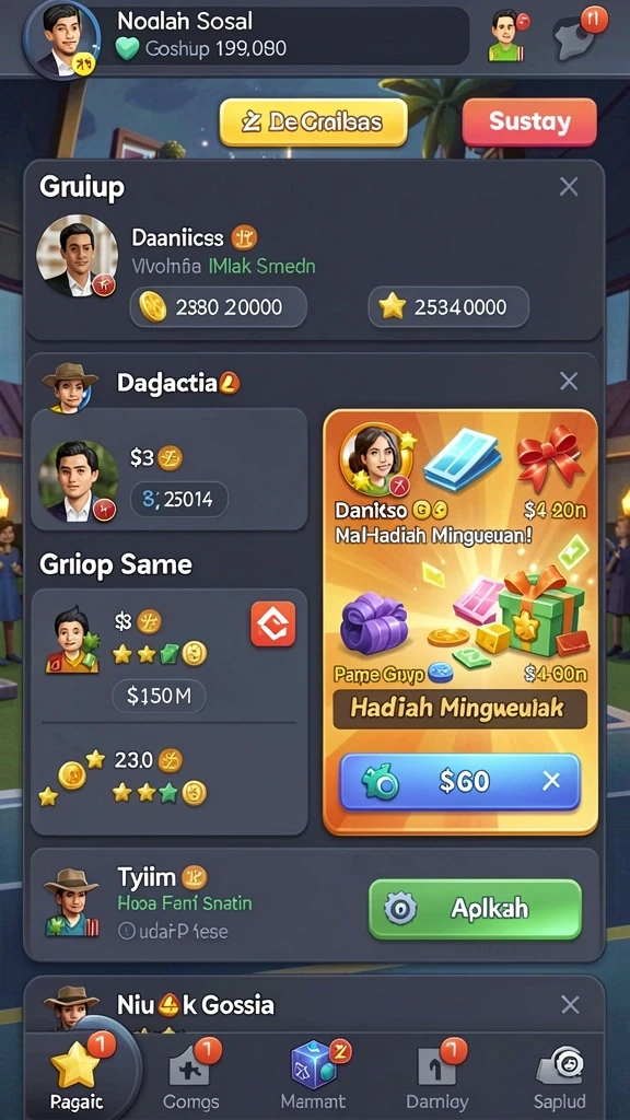 Level yang penuh tantangan dan strategi.