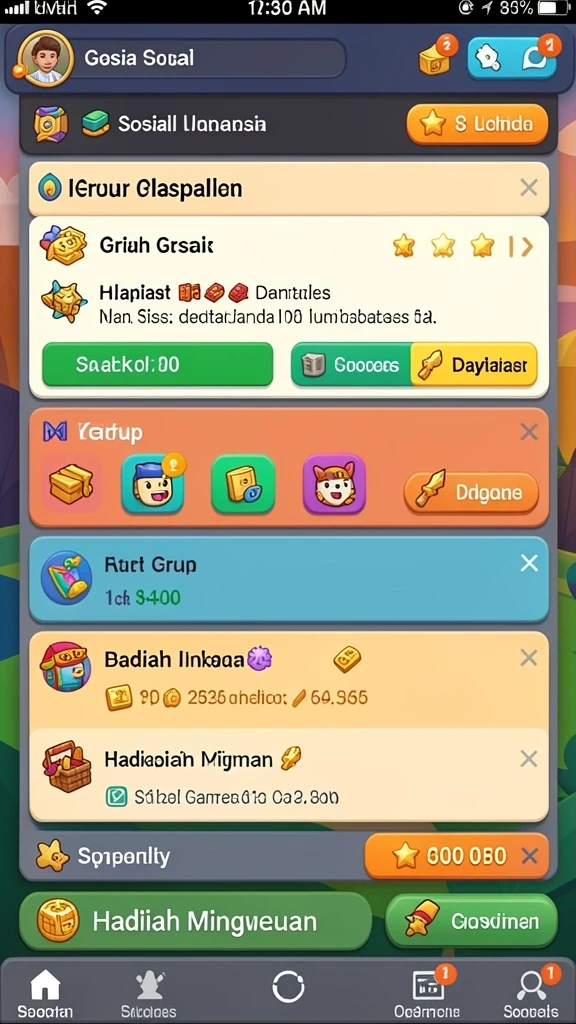 Pengguna dapat berinteraksi dengan pemain lain secara real-time.