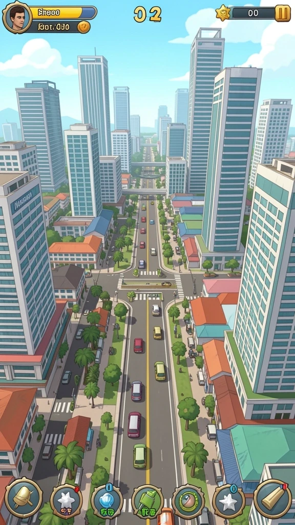 Screenshot dari antarmuka permainan yang menarik.