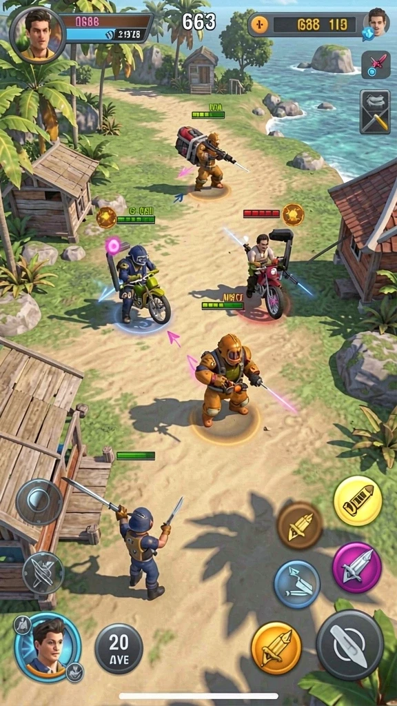 Cuplikan gameplay di level menantang.