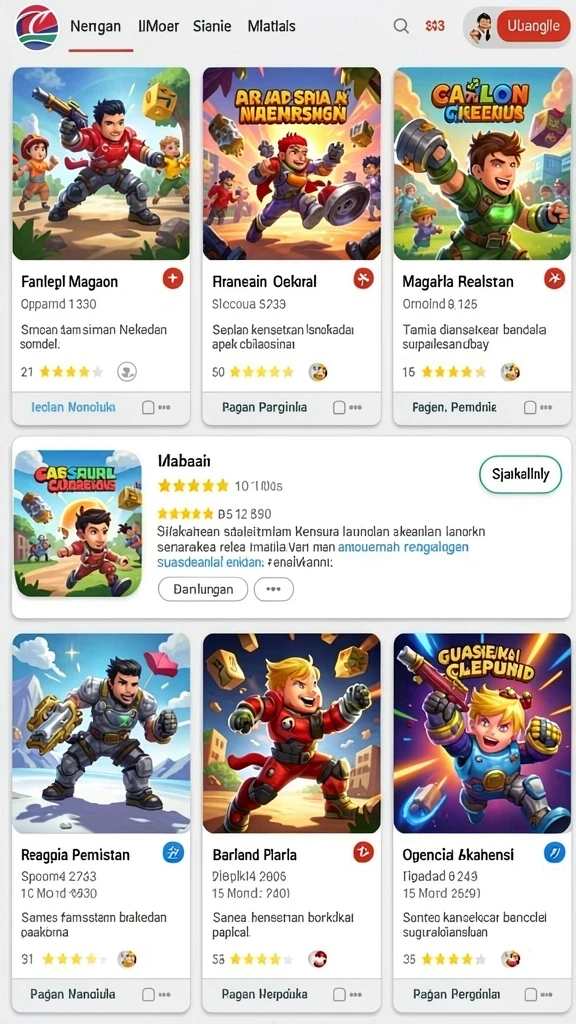Tampilan awal game PP444 yang menarik.