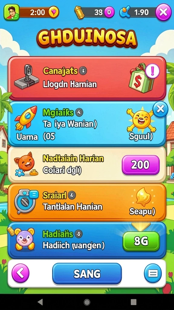 Berbagai mode permainan menantang untuk dipilih.