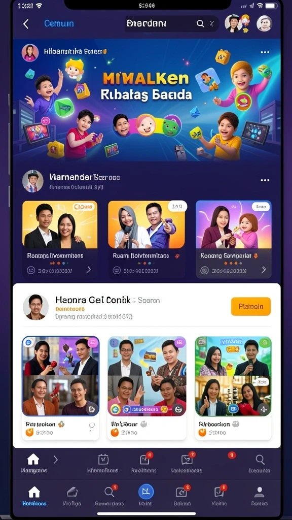 Tampilan menarik dari halaman utama aplikasi TARUHAN77.