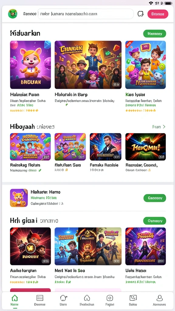 Pengguna sedang menikmati permainan slot dengan grafis menawan.