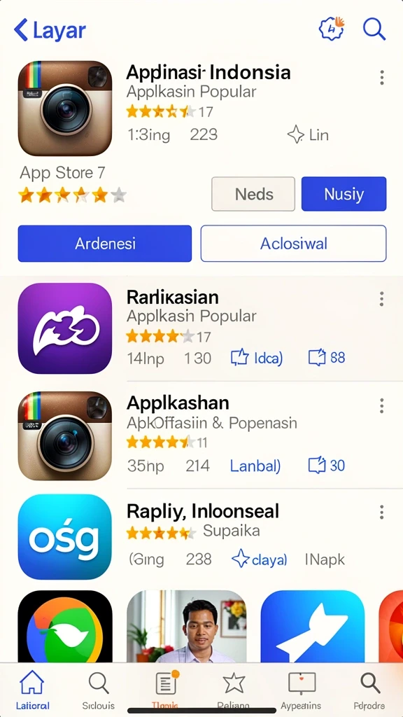 Tampilan antarmuka aplikasi yang menarik.