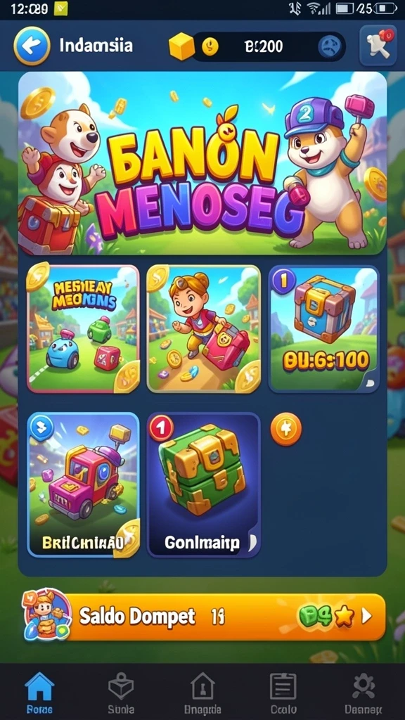Screenshot menggambarkan tantangan harian yang menarik.